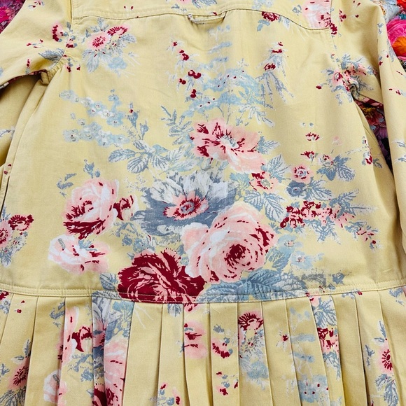 NWOT Free People Connor Yellow Floral Mini Shirt Dress - Picture 10 of 10